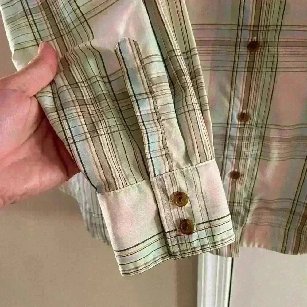 Pendleton button front shirt plaid with pockets 100% cotton 16 Petite - Picture 3 of 8